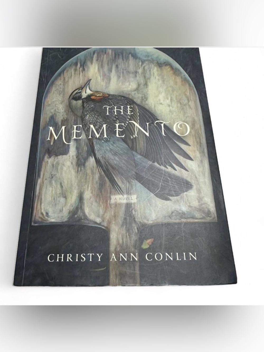 The Memento by Christy Ann Conlin - Illustrated Cover, Gray/Black/Blue